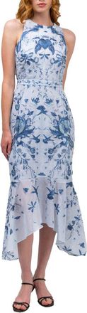 Marchesa Threadwork Voile Handkerchief Dress