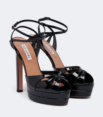 Aquazzura Moves patent leather platform sandals
