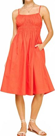 Pinch Design Hope For The Hopeless Midi Dress In Orange Red