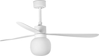 Netlighting Amelia Large Ball Led White Ceiling Fan 20W 2700K 6 Speed