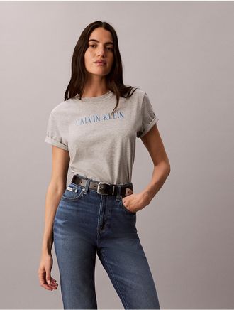 Calvin Klein Jeans Calvin Klein Womens Classic Varsity Logo Tee - Grey - XL