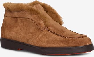 Santoni Desert Boots aus Wildleder und Shearling