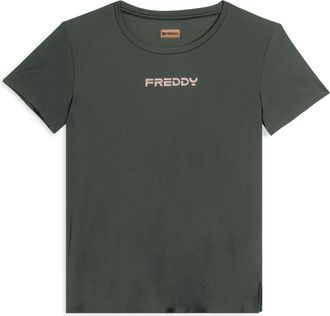 Freddy T-shirt tecnica con spacchi laterali e fit regolare