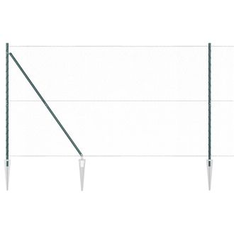 Berkfield Home Hexagon Fence Green 1, 5x10 m Steel