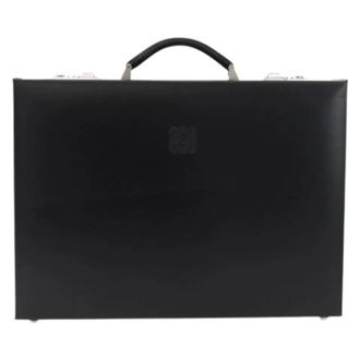 Loewe Pre-owned Bags, unisex, Black, Size: ONE SIZE Pre-owned Leather Handbag