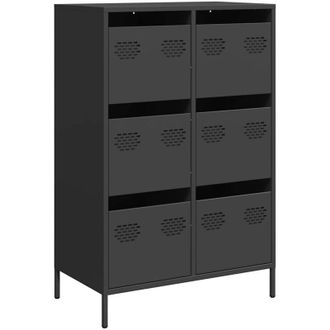 vidaXL Highboard Black 68x39x101.5 cm Steel Vidaxl