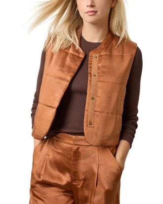 Lilla P Satin Quilted Vest