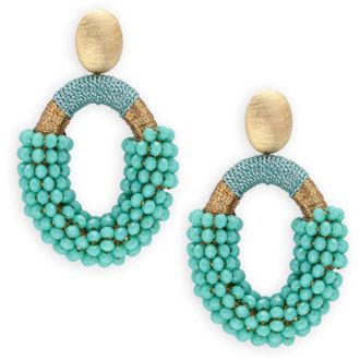 Lott. Gioielli Blauwe Ovale Combi Sieraden voor Vrouwen - Dames - Oorbellen - Blauw - ONE Size - Accessoires