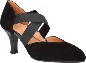 L'Amour Des Pieds WomenS Bishar Heels In Black Kid Suede