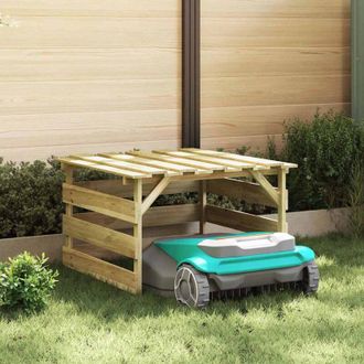 vidaXL Cochera Para Robot Cortac&eacute;sped Marr&oacute;n 84 X 80 X 56 Cm Vidaxl