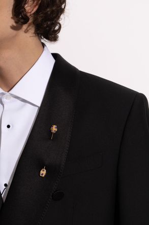 Dolce & Gabbana Crystal Brooch, Mens, Gold