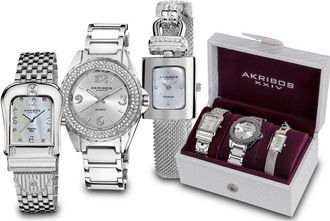 Akribos XXIV Akribos Xxiv Womens 3Pc Watch Gift Set