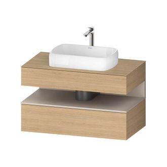 Duravit Duravit - Qatego Consola Mueble Bajo Lavabo, 1 Extra&iacute;ble, 1 Caj&oacute;n