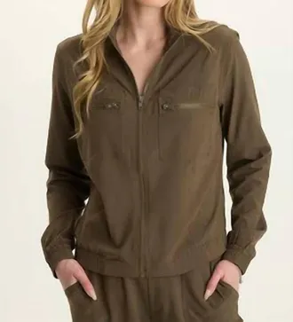 Xcvi Active Quinn Bomber Jacket In Clove