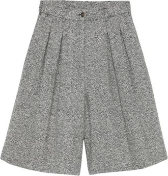 Emporio Armani Bermuda - Dames - Korte Broeken - Grijs - XS - Leer - Korte Broeken