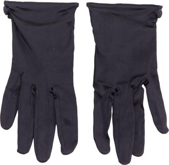 Giorgio Armani satin white cuff evening gloves