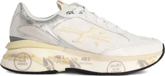 Premiata White Moerund Nylon Textured Sole Sneakers