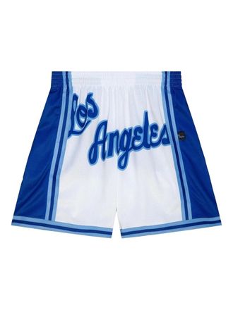 Mitchell & Ness NBA Lakers Fashion Shorts - White