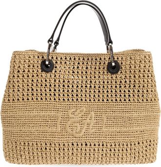 Emporio Armani Tas met logo - Dames - Shoppers - Beige - ONE Size - Tassen