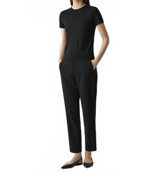 Theory Treeca Pull-On Pant In Black Admiral Crepe