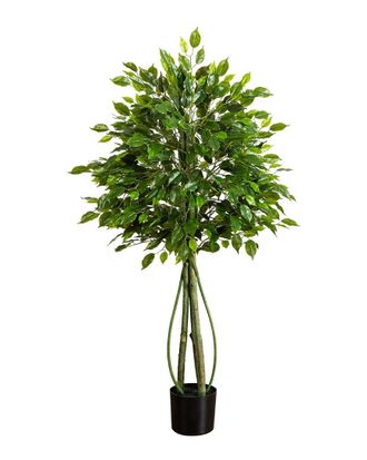 Nearly Natural 4.5Ft Uv-Resistant Artificial Ficus Tree (Indoor/Outdoor)