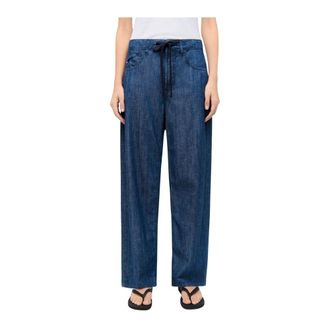 Cambio Cambio, Wide Trousers, female, Blue, Size: 2XS HolgadosPantalones Wide Leg Jeans