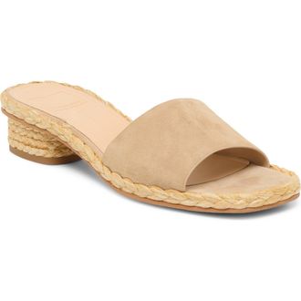 Dolce Vita Dixi Slide Sandal in Camel Suede at Nordstrom, Size 7.5