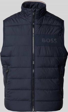 HUGO BOSS Steppjacke mit Label-Print Modell Cenito in Marine, Größe 48