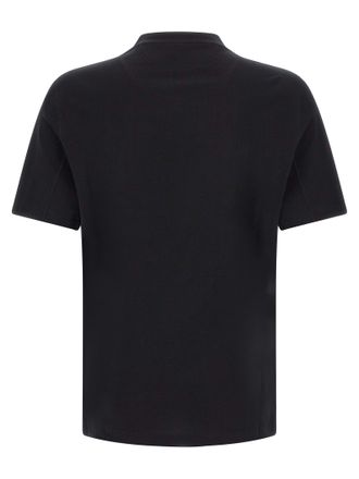 Brunello Cucinelli Embroidered Logo Cotton T-Shirt - Black