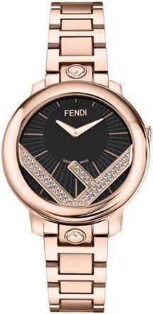 Fendi Run Away Diamond Bracelet Watch, 28mm in Rosegold at Nordstrom Rack