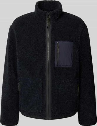 Marc O'Polo Denim Marc OPolo Denim Regular Fit Jacke mit Teddyfell in Marine, Gr&ouml;&szlig;e XL