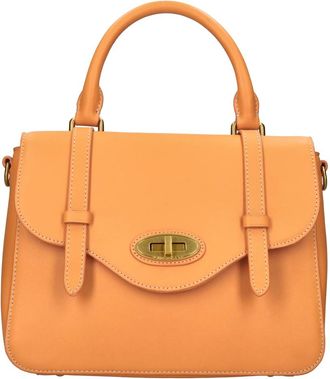 Lancaster Leren Tas - Dames - Handtassen - Oranje - ONE Size - Leer - Tassen