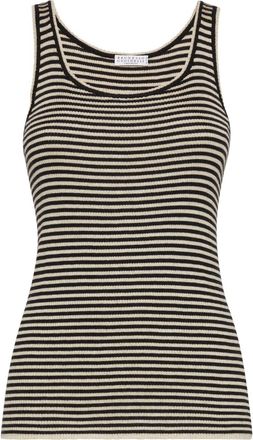 Brunello Cucinelli Gebreide top - Zwart