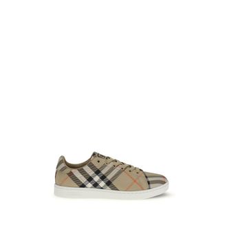 Burberry Beige Nylon Lage Sneakers