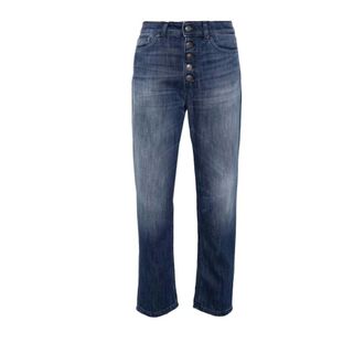 Dondup Cropped Jeans, female, Blue, W30, Cropped Jeans with Jewel Detail