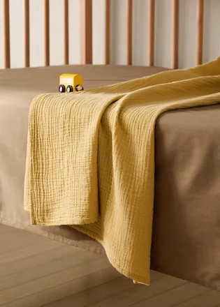 Mango Coperta per bambini cotone garza giallo - Home - 100x100cm - MANGO HOME