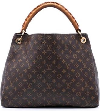 Louis Vuitton Pre-owned Artsy MM - Dames - Vintage Handtas - Bruin - ONE Size - Leer - Vintage