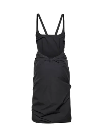 Diesel Taffeta with Draped Skirt Dress - Black