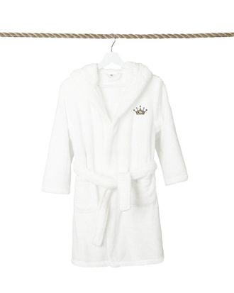 Linum Home Textiles Kids Super Plush Double Brushed Hooded Bathrobe