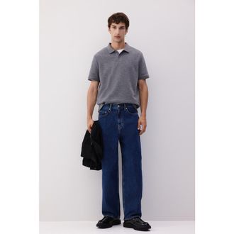 H&M Baggy Jeans in Dark Denim Blue at Nordstrom, Size 33 X 32