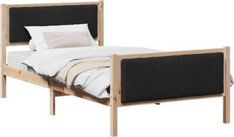 vidaXL Estructura De Cama Con Cabecera Marr&oacute;n Y Negro 100 X 200 Cm Vidaxl