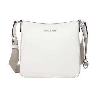 Michael Kors Cross Body Bags, female, White, Size: ONE SIZE Leather Shoulder Bag