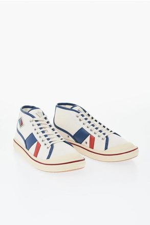 Bottega Veneta Canvas Sneakers with Contrasting Leather Details size 42