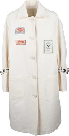 Seafarer White Cotton Canvas Duster Coat