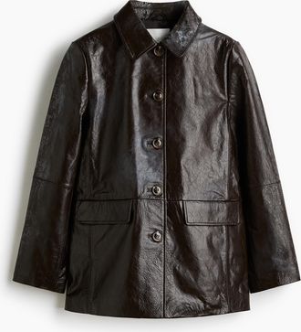 H&M Lederjacke - Brown