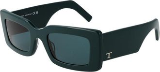 Tod's Tods Womens Sunglasses Rectangular - Dark Green - One Size