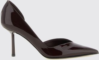 Le Silla D&eacute;collet&eacute; Vivienne in pelle di vitello verniciata con tacco