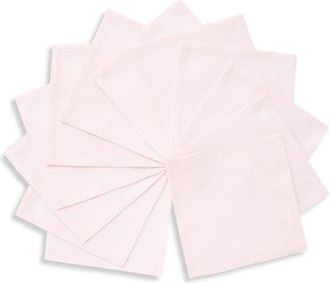 Solino Home Cotton Linen Plain Cocktail Napkins Set of 12, 6 x 6 Inch for Dining Table, Holiday and Everyday Table Decor - Dru in Pink at Nordstrom