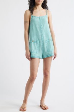 Rip Curl Classic Surf Tank Romper in Dusty Turquoise at Nordstrom, Size X-Small
