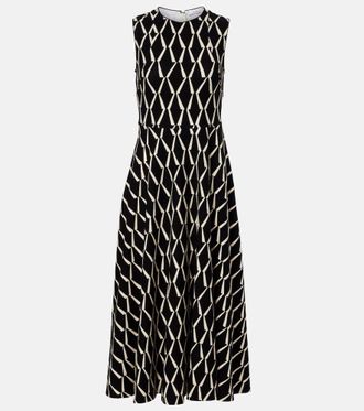 Max Mara Lampara cotton-blend midi dress